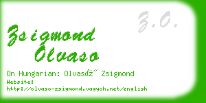 zsigmond olvaso business card